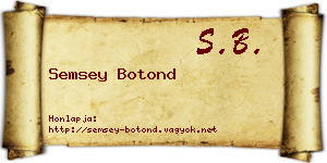 Semsey Botond névjegykártya